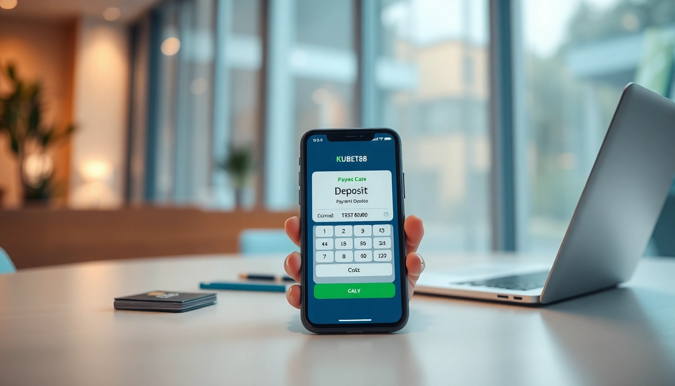 Nạp Tiền KUBET88 – Bước Thiết Yếu Để Trải Nghiệm Giải Trí on a smartphone showing a seamless digital payment interface.