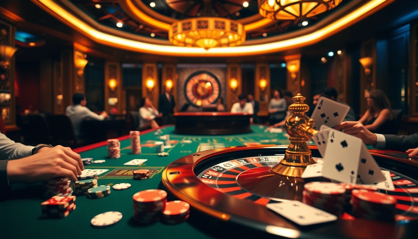 Experience the excitement of rikvip with a lively casino table set for a thrilling game.