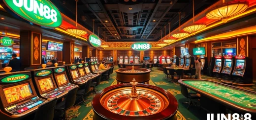 Experience the thrill of gambling on jun88 trang chủ with vibrant casino tables and exciting games.