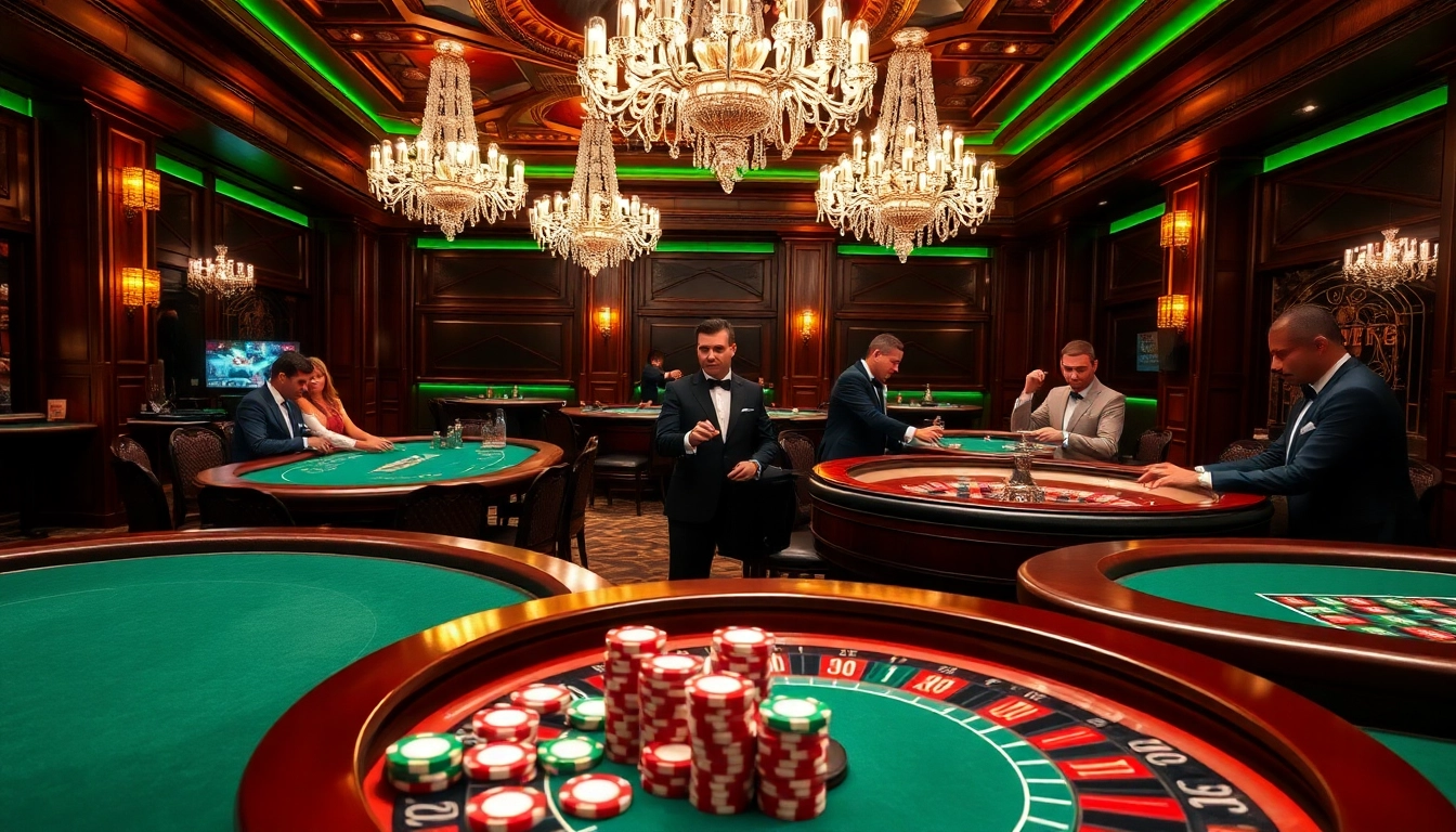 Experience the excitement of 68VIP casino gaming with vibrant poker chips and elegant table setups.