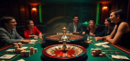 Experience the thrill of dr88 as players engage in vibrant roulette and poker games.