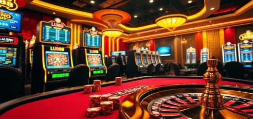 Experience the thrill of gambling at lu88's vibrant casino tables and slot machines.