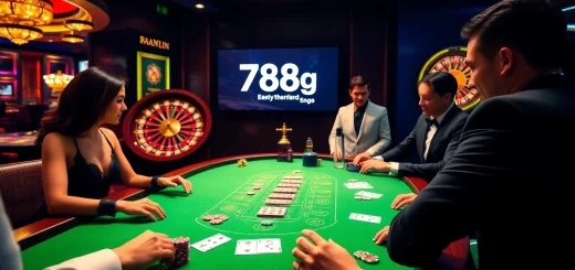Jugadores disfrutando de un emocionante juego de blackjack en el casino 789g, que muestra el ambiente vibrante.