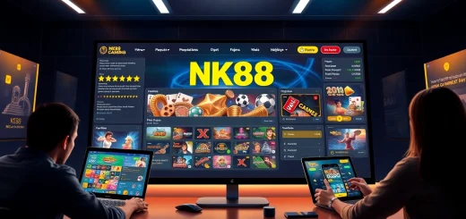 NK88 online gambling platform interface showcasing games and user engagement