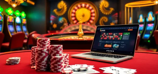 Sunwin players engaging in thrilling games at a luxurious online casino setting