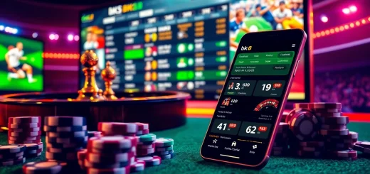 Engaging inแทงบอล action with vibrant betting graphics and football displays on an online gambling interface.