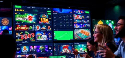 Engaged players enjoying a vibrant interface of the 55DD online betting platform, showcasing thrill in gaming.