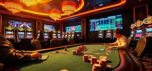 Bongdalu platform enriching the excitement of high-stakes poker with vibrant chips and classy casino atmosphere.