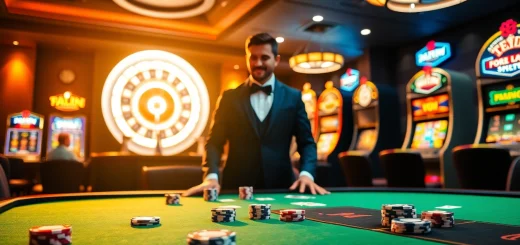 Engaging poker action at HAYWIN casino table with vibrant chips and cards.