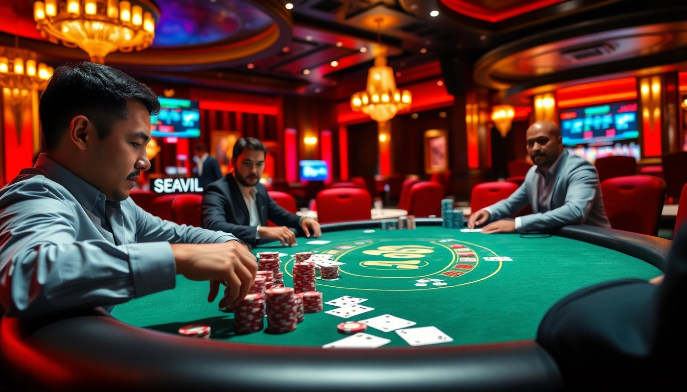 Experience high-stakes poker excitement at 68VIP online casino with luxurious ambiance and winning chips.