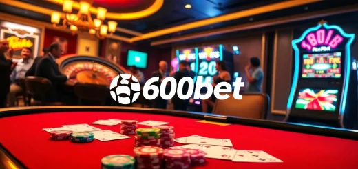 Experimenta la emoción del juego en línea en 600bet con visuales de casino vibrantes.