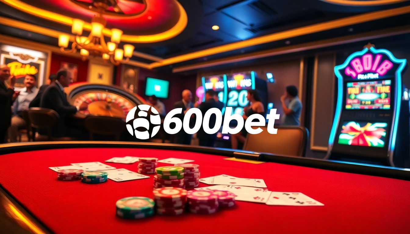 Experimenta la emoción del juego en línea en 600bet con visuales de casino vibrantes.