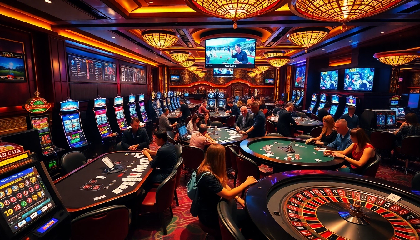 Players enjoying a vibrant gaming experience at Hitclub casino with exciting card games and slots.