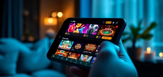 A188 online casino platform interface on a smartphone highlighting games and user-friendly navigation.