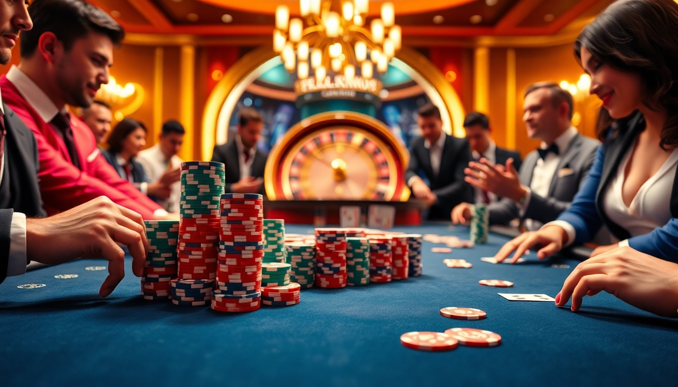 Experience thrilling gameplay at 98win vin's blackjack table with vibrant chips and cards.