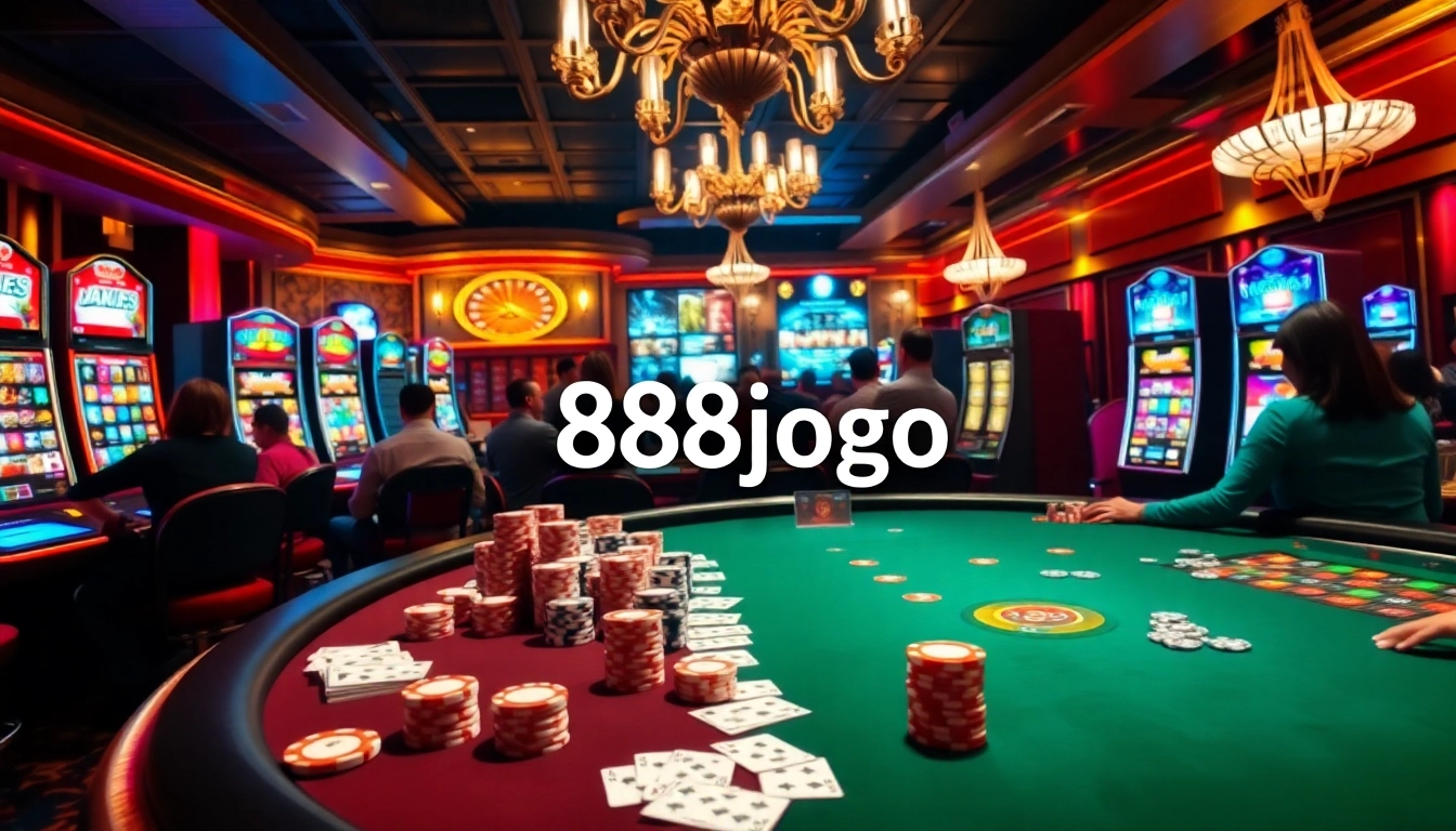 Experimenta la emoción en 888jogo con apostadores profesionales en mesas de altas apuestas y coloridas máquinas tragamonedas.