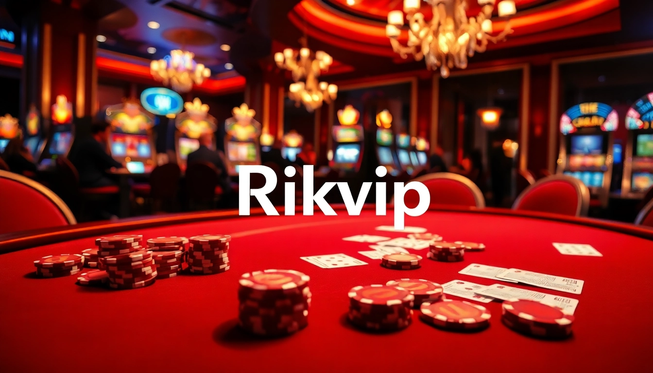 Rikvip players excitedly placing bets at a luxurious poker table.