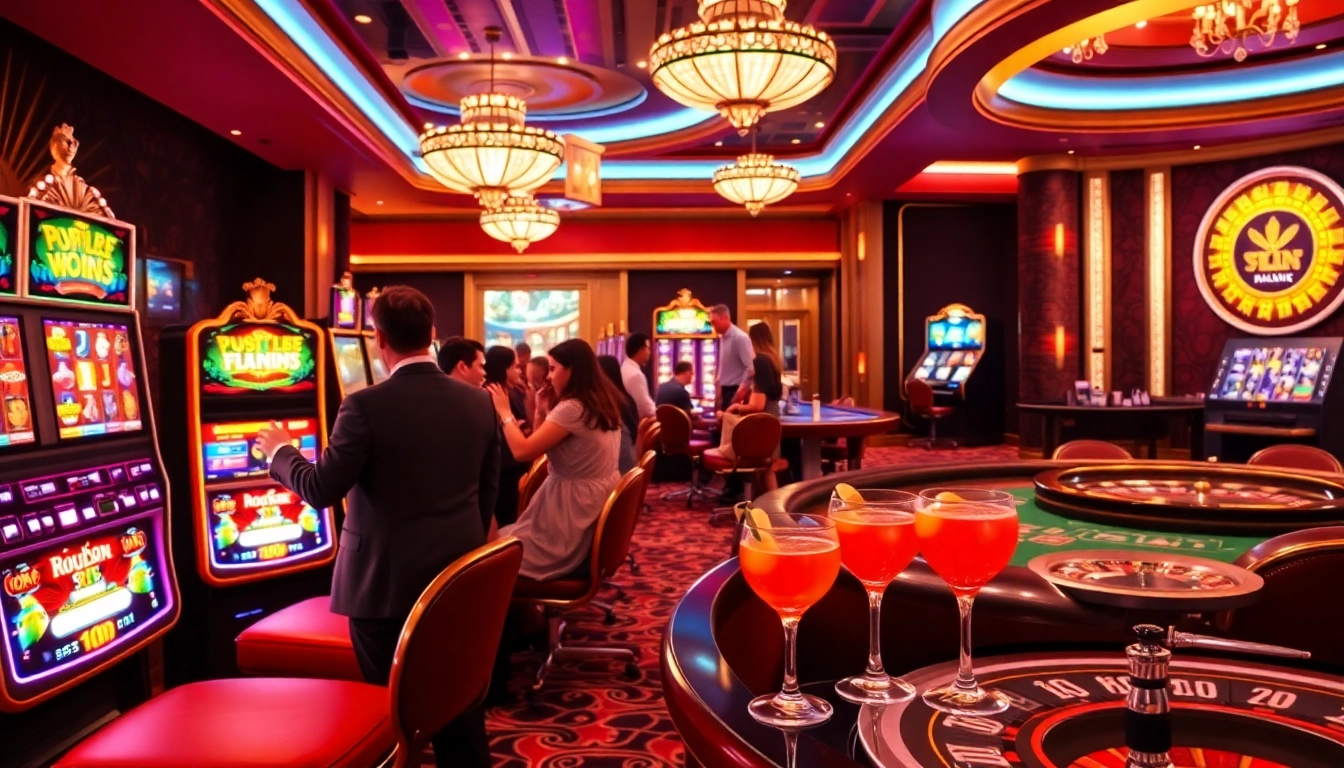 Experience the thrill of Bro138's gaming platform with vibrant slot machines and an exciting casino atmosphere.