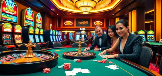 Experience thrilling games at bet88 with vibrant casino atmosphere and engaging players.