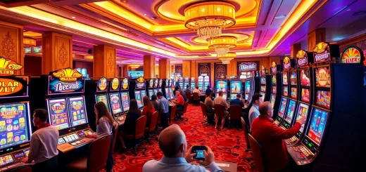 Players experiencing slot gacor excitement at a vibrant casino.
