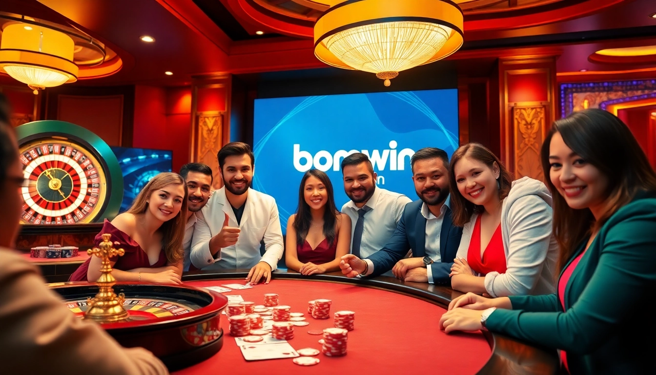 Engage with the bomwin platform amid an exciting casino atmosphere with poker and roulette.