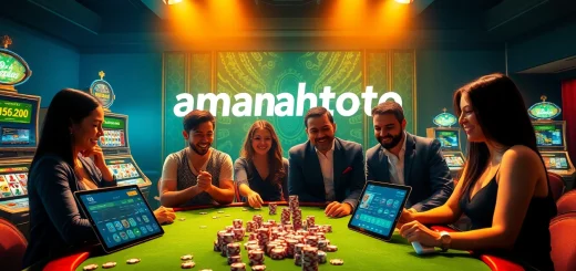 Experience the excitement of amanahtoto with diverse players engaged in thrilling online gambling.