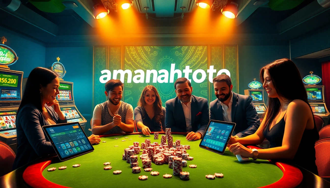 Experience the excitement of amanahtoto with diverse players engaged in thrilling online gambling.