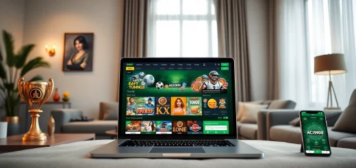 ABC999 online betting platform interface in a sleek living room, showcasing gaming excitement and trust.