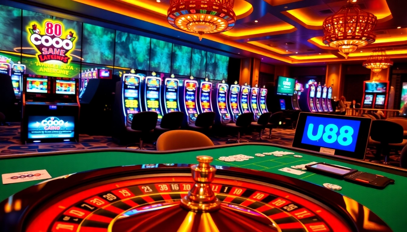 Experience thrilling gameplay at u 888 with vibrant casino tables and engaging slot machines.