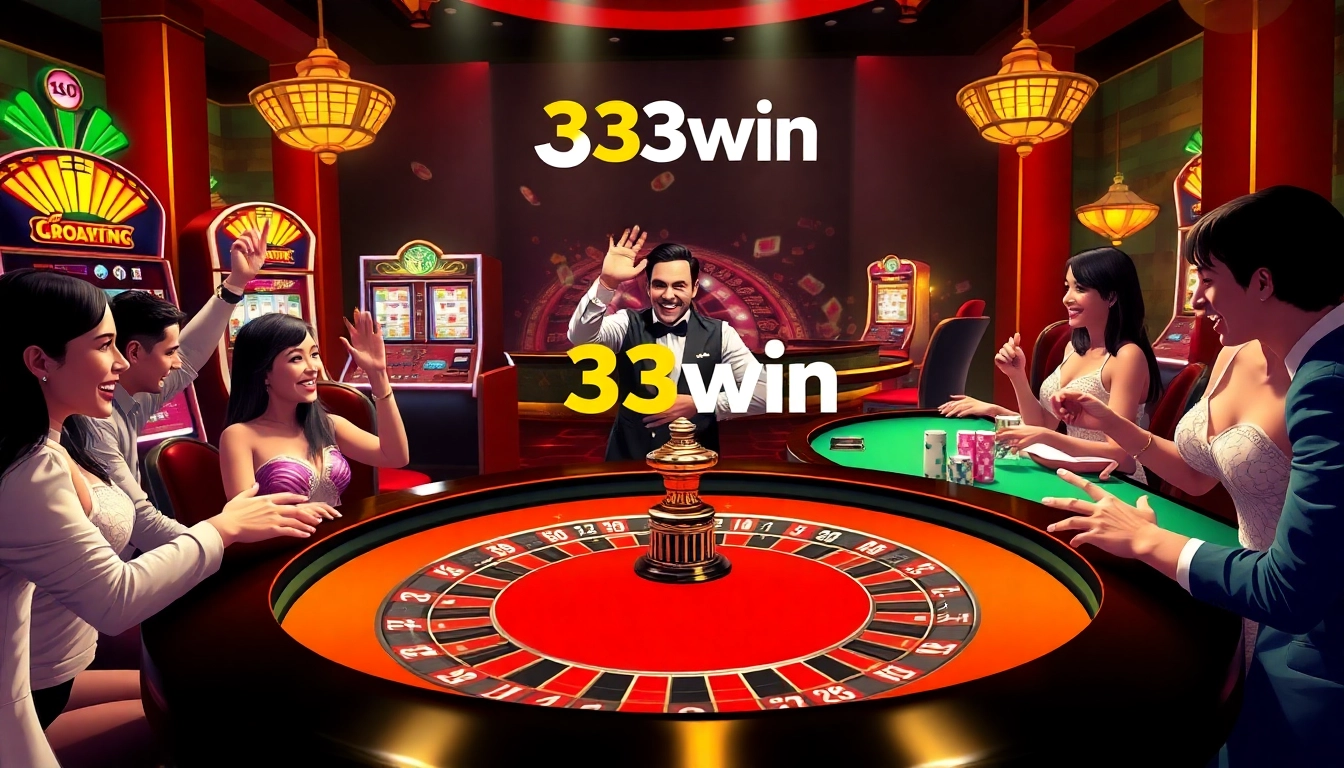 Experience the thrill of winning at 33win with a luxurious casino atmosphere and engaged players.