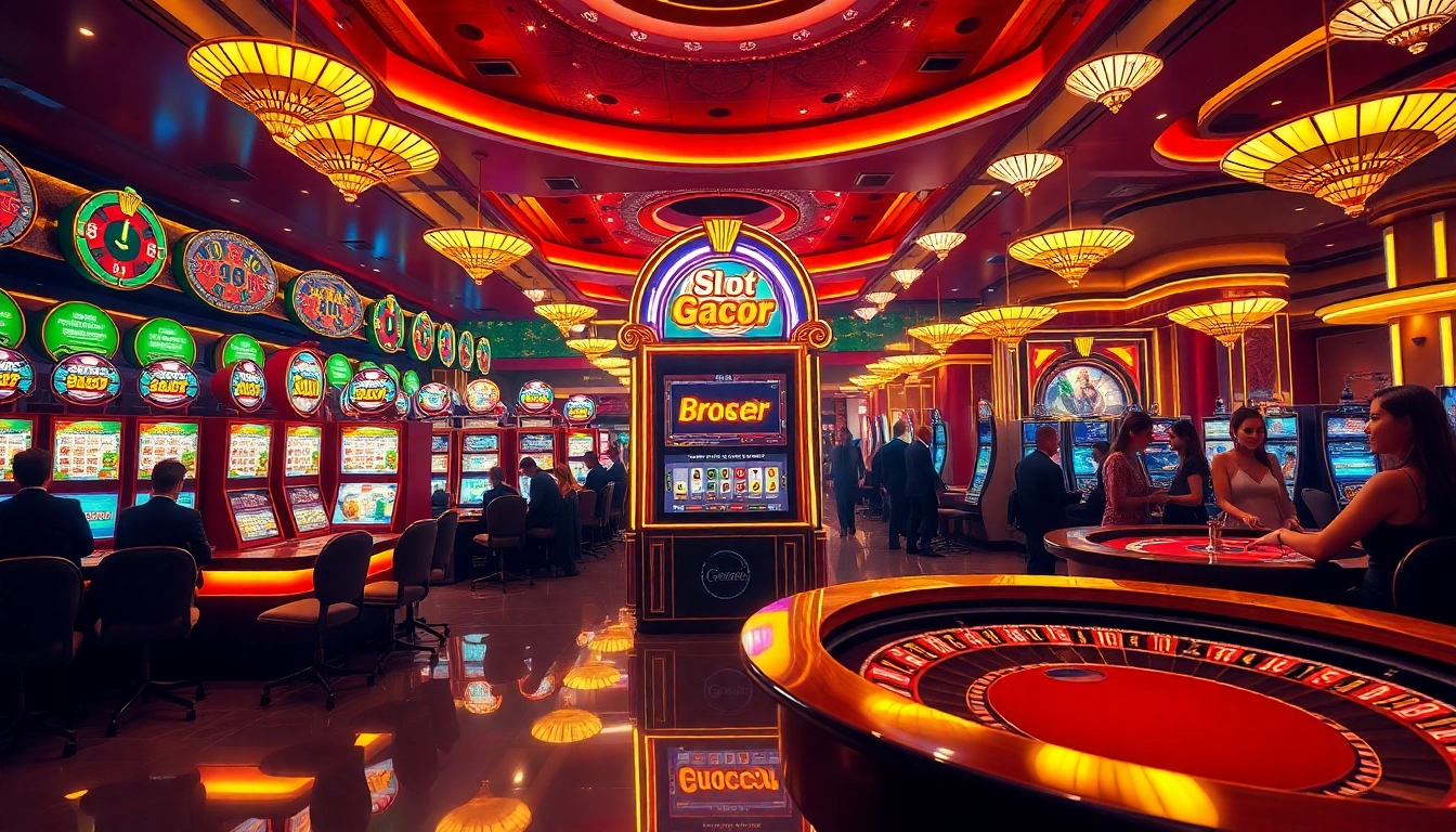 Engage with thrilling games at Bro138 Slot Gacor in a luxurious casino ambiance.