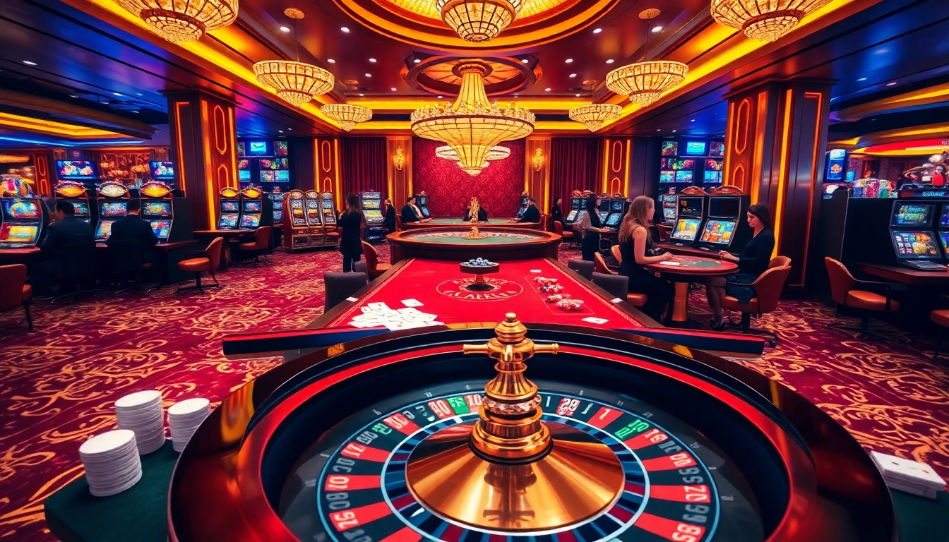 Dynamic gaming scene at 789club featuring exciting casino tables and players enjoying their favorite games.