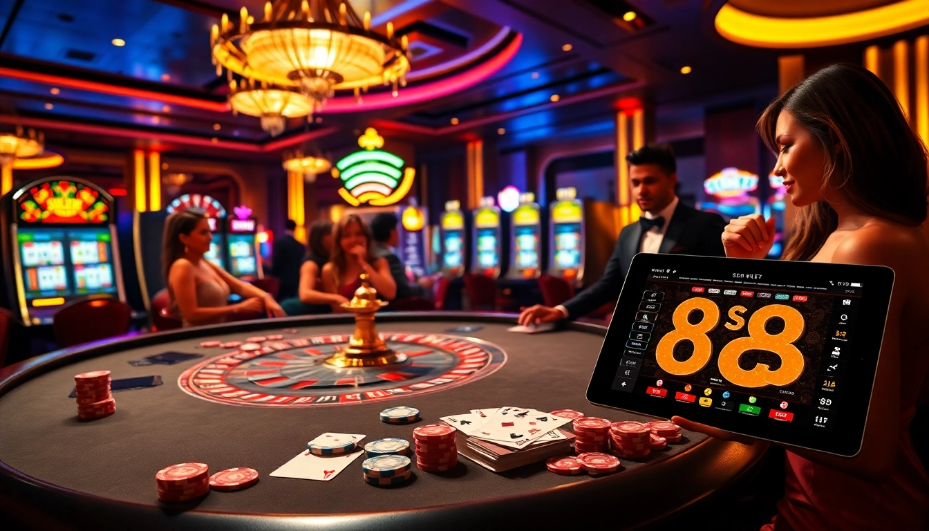 Exciting casino atmosphere featuring games and online interface related to sc88 net.