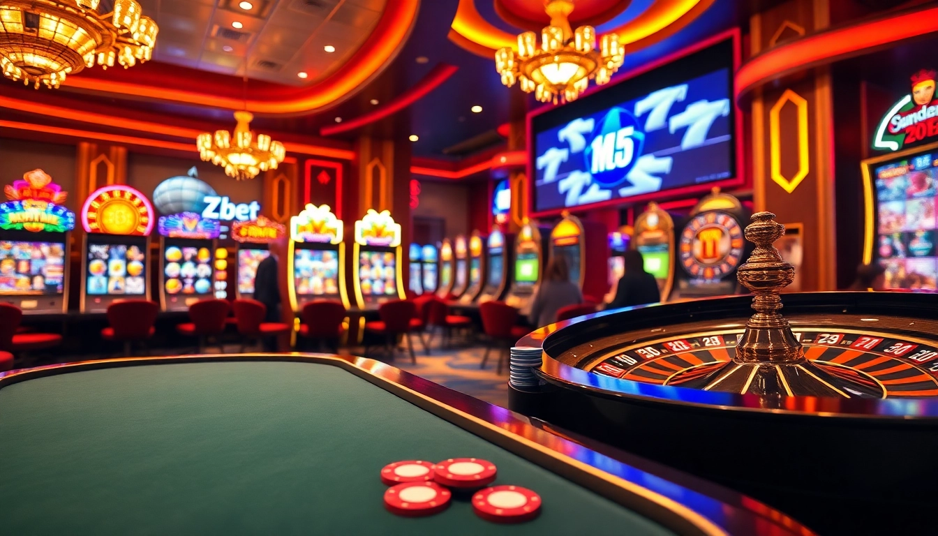 Zbet offers an exciting casino experience with vibrant slot machines and live poker games.