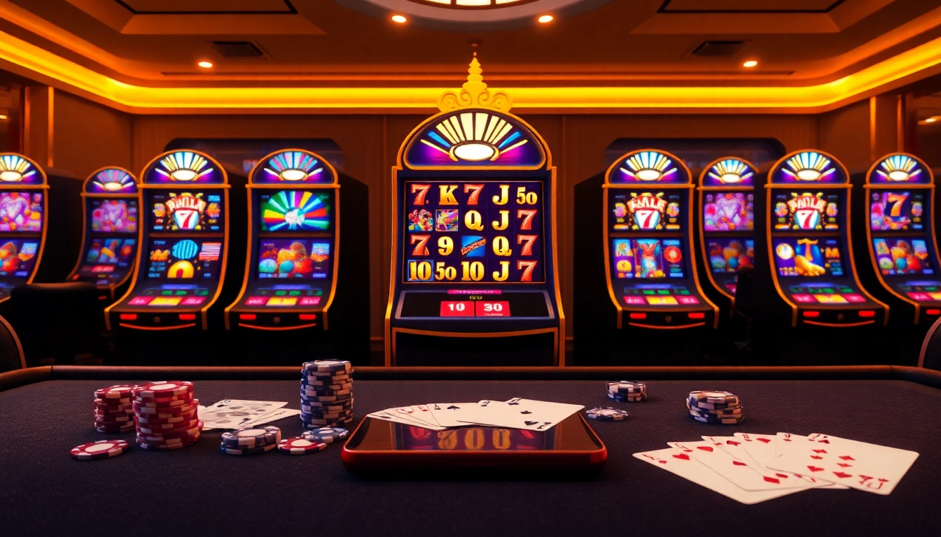 Engaging Wingslots77 Login interface showcasing vibrant slot machines and casino elements.