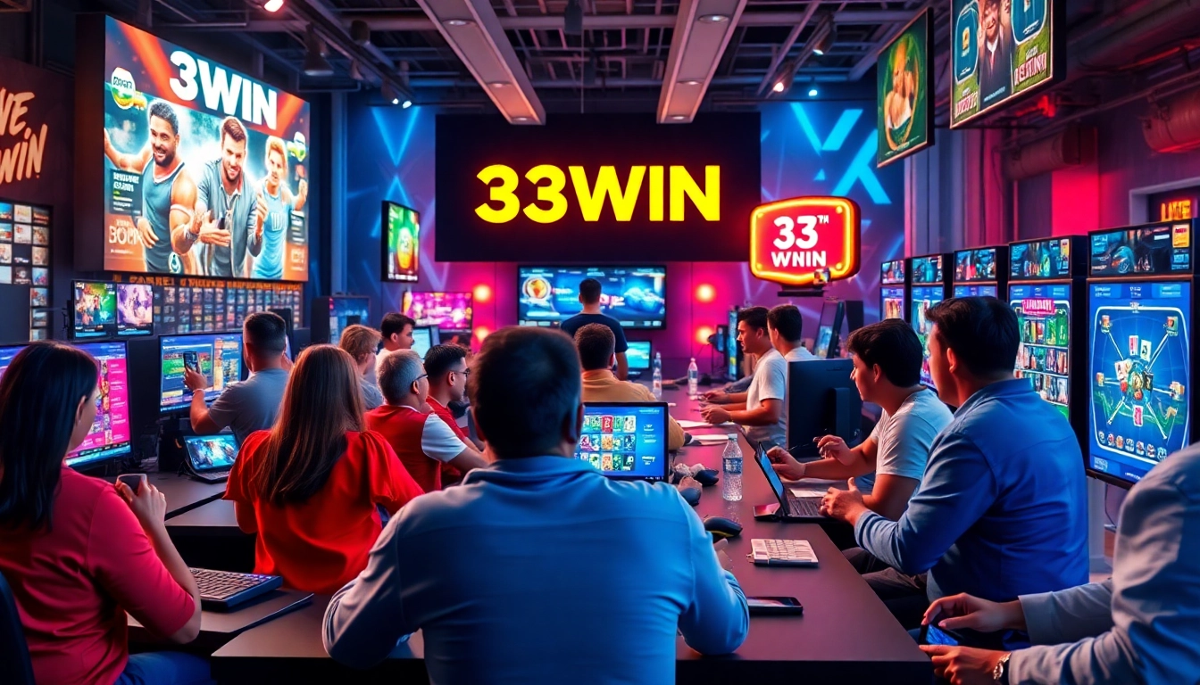 Engaging online gaming experience at 33win with diverse players enjoying various games.