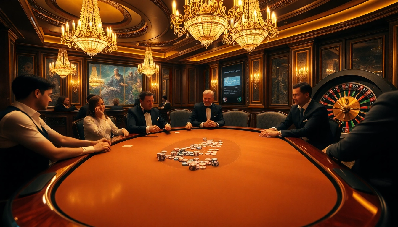 Experience the thrilling ambiance of surewin with vibrant poker chips and a spinning roulette wheel.