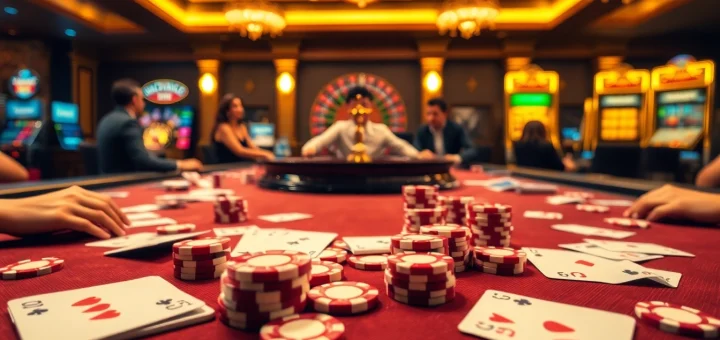 Experience the excitement of Trang chủ 88clb with vibrant casino tables and thrilling gambling action.