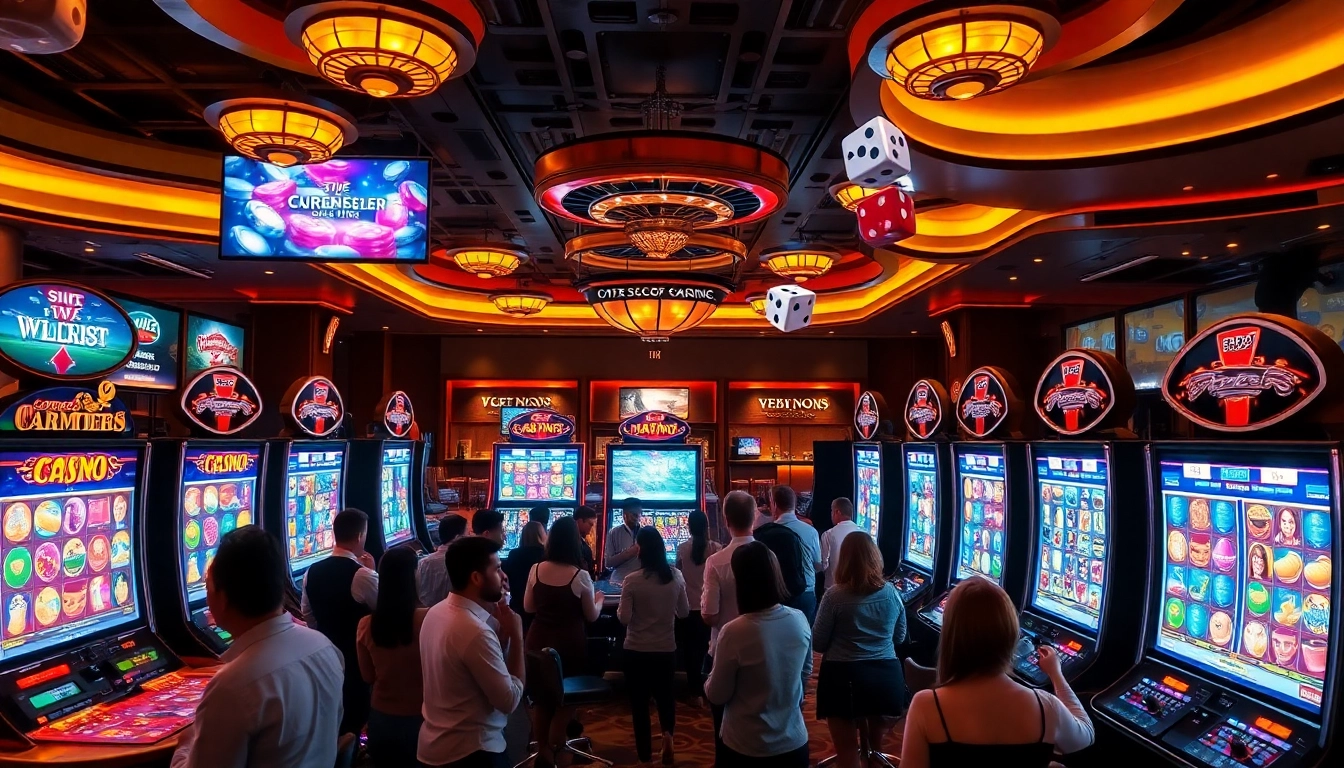 Experience the excitement of slot demo games in a luxurious casino setting.