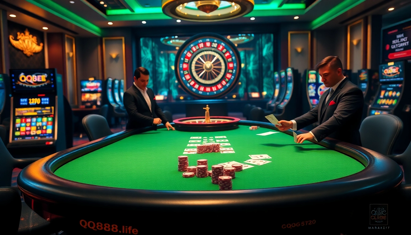 Experience luxury gambling at qq88.life with advanced poker tables and vibrant slot machines.