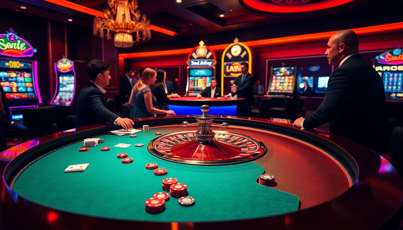 Experience the thrill of gambling at sa88 with a dynamic casino scene featuring roulette and chatty players.
