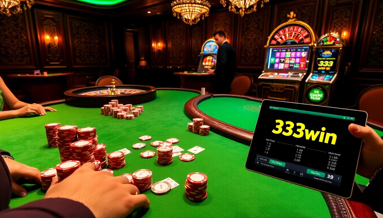 Experience the thrill of 33win with vibrant casino games featuring poker, roulette, and slots.