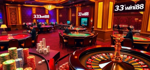Experience thrilling gaming at 33win68 with vibrant casino tables and engaged players.