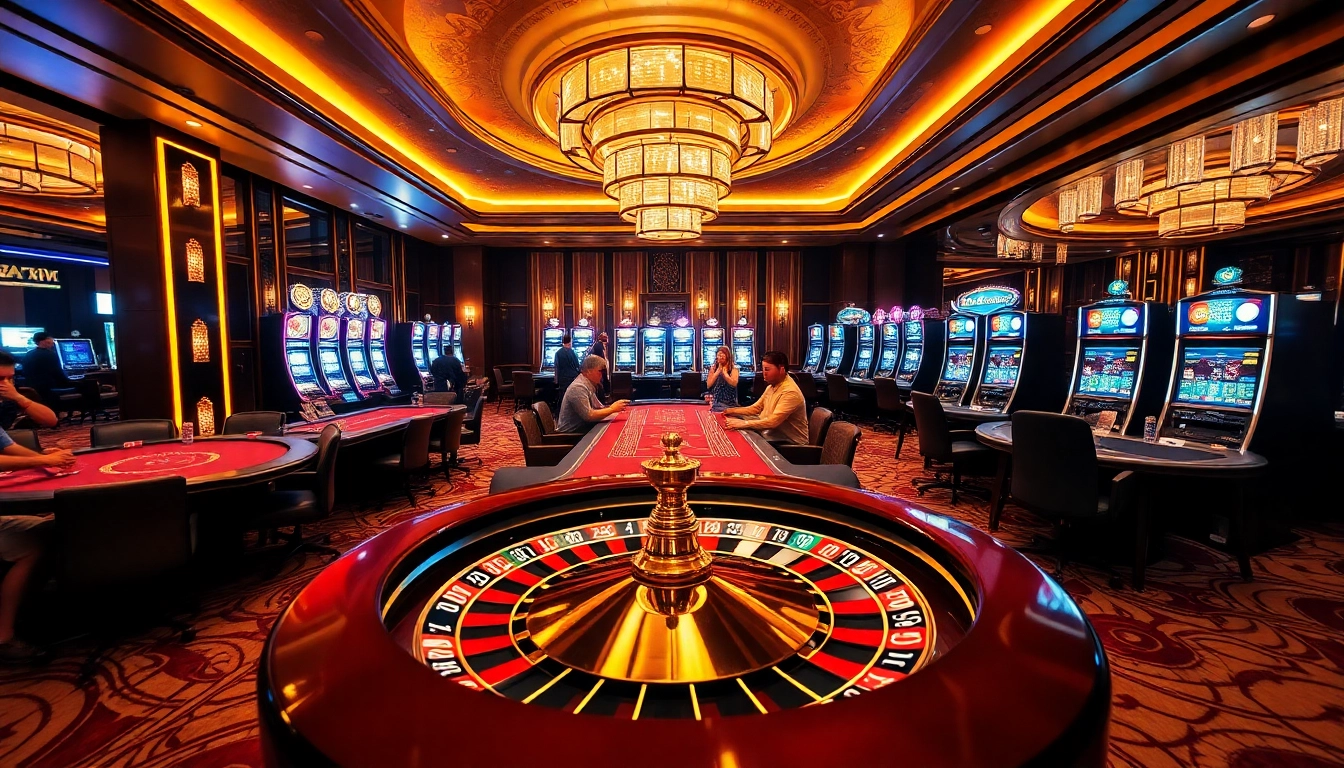 Experience thrilling games at 789win casino with an engaging scene of poker and roulette.