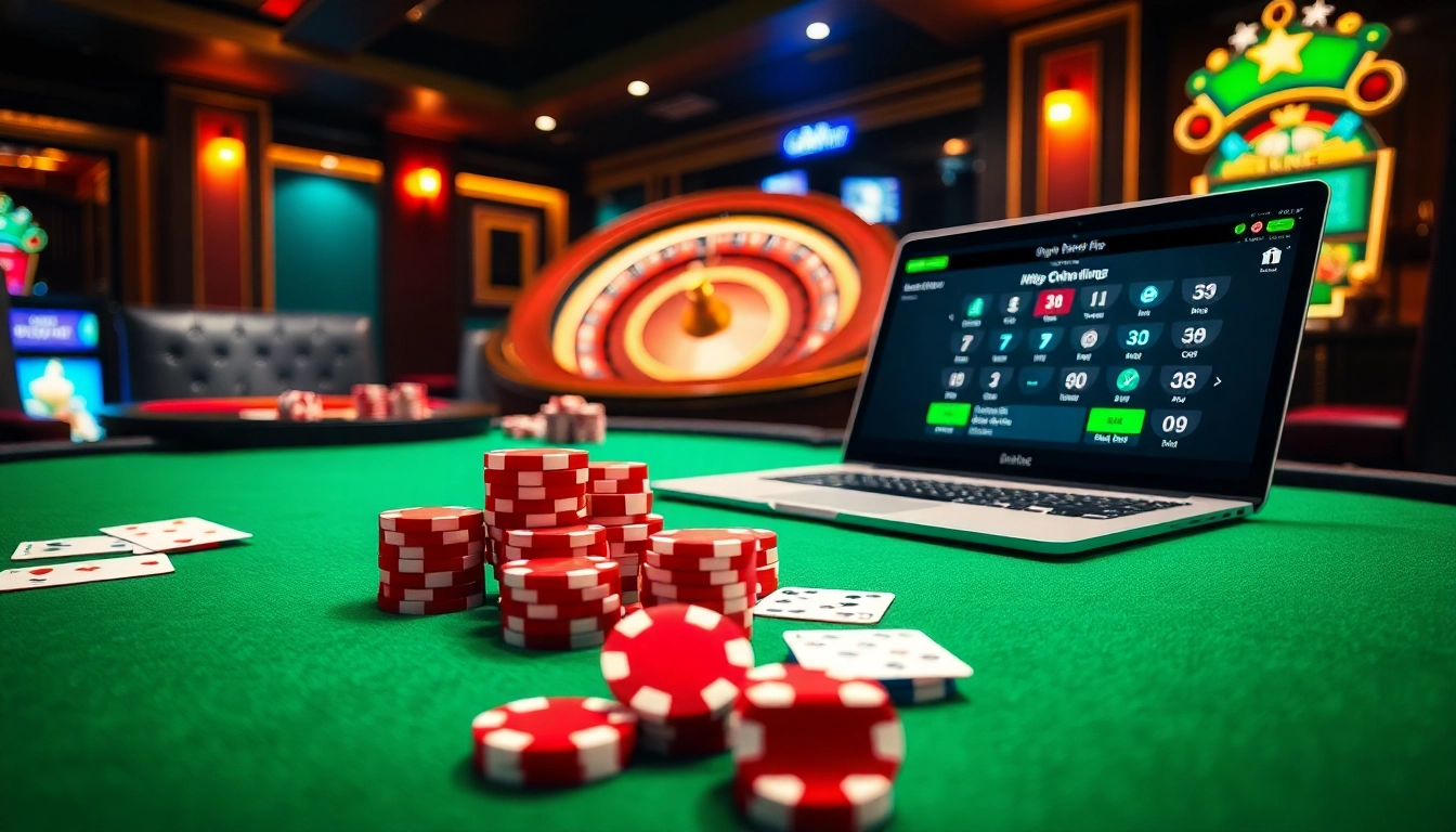 Engage with thrilling gambling at https://daga88.free/ showcasing vibrant poker chips and online betting excitement.