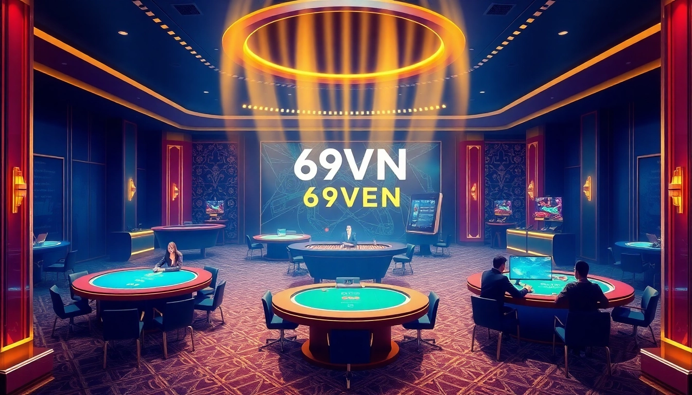 Engaging digital casino scene featuring 69VN with vibrant colors and user-friendly interface.