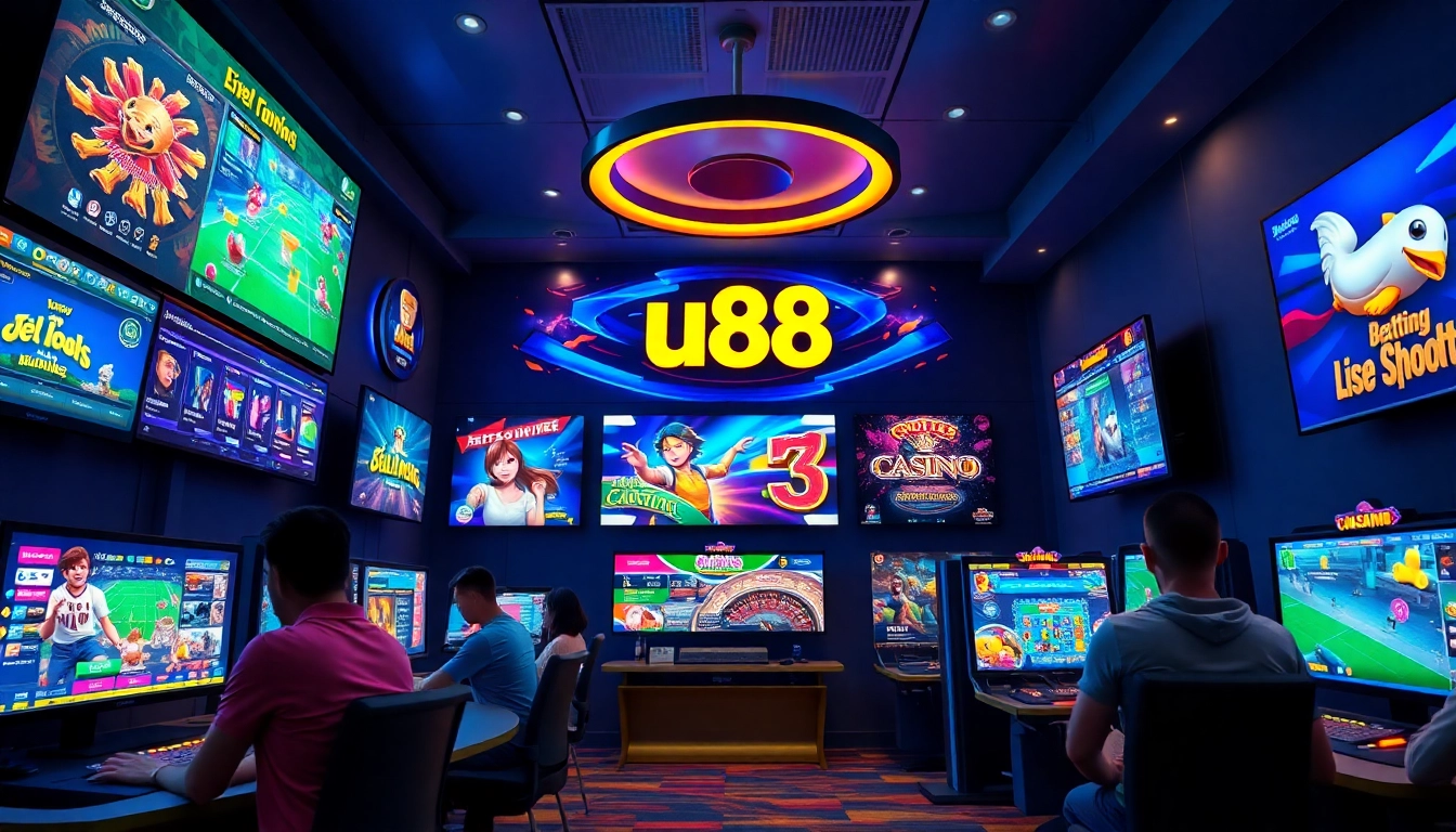 Experience the excitement of uu88 with a vibrant online gaming interface displaying diverse games.