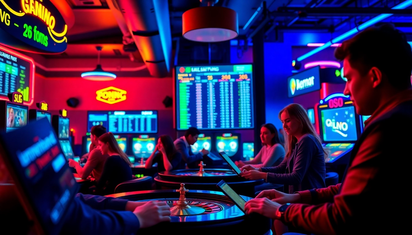 Engaging players at f8bet.com enjoying various online games in a vibrant digital casino.