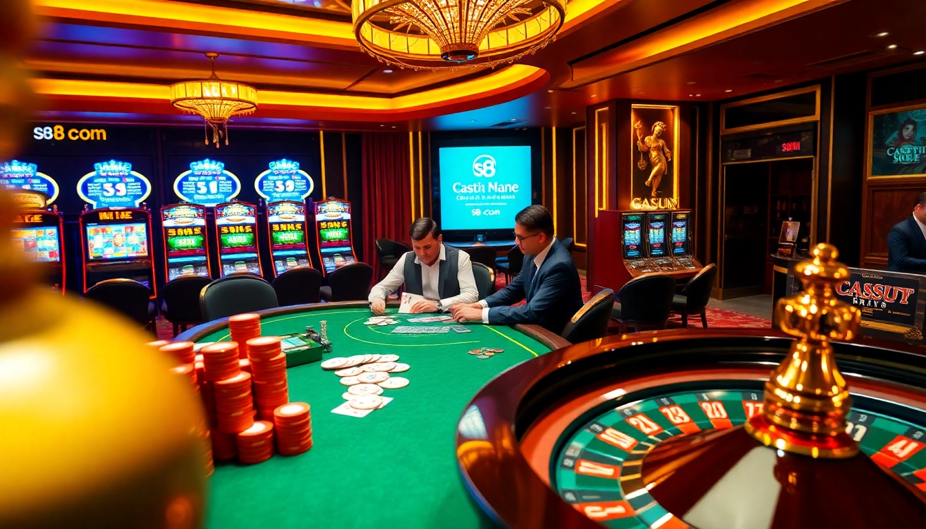 Engaging gameplay at a poker table featuring s8 com atmosphere with excitement.