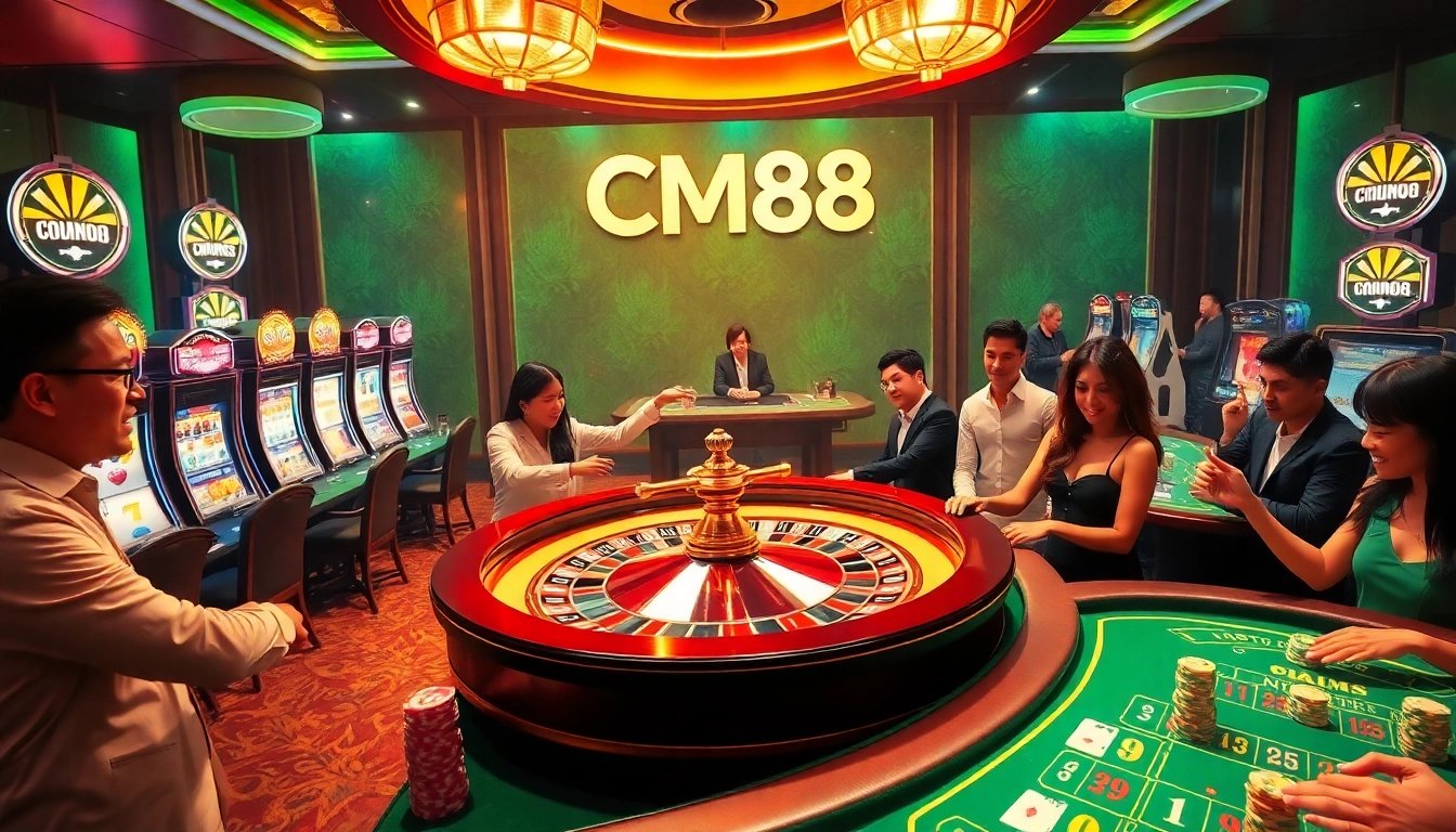 Experience thrilling gaming at CM88's vibrant online casino with roulette and poker.